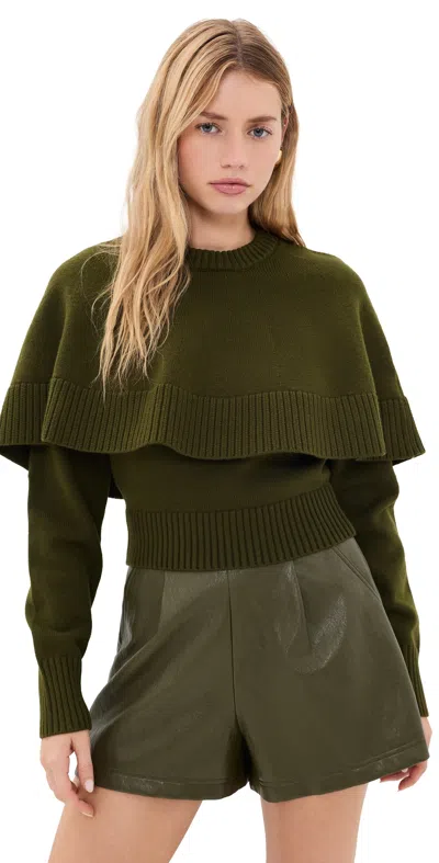 Ronny Kobo Evian Knit Top Olive