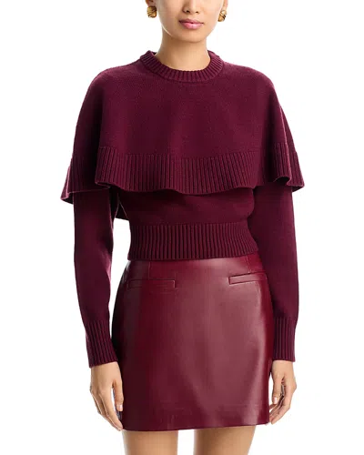 Ronny Kobo Evian Overlay Sweater In Brown