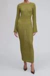 Ronny Kobo Exa Knit Maxi Dress In Green