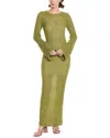 Ronny Kobo Exa Knit Maxi Dress In Green