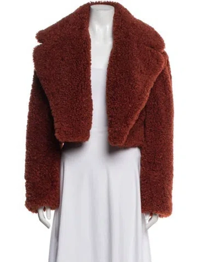 Pre-owned Ronny Kobo Faux Fur Jacket In Orange