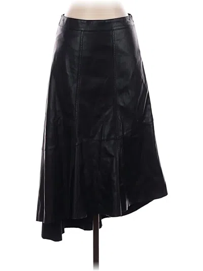 Pre-owned Ronny Kobo Faux Leather Skirt In Black
