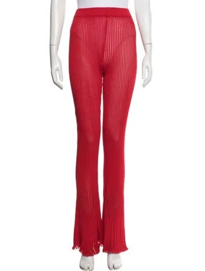 Pre-owned Ronny Kobo Flared Pants In Red