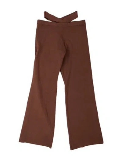 Pre-owned Ronny Kobo Flared Pants In Brown