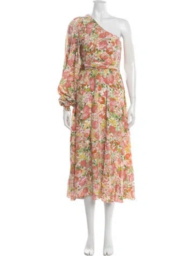 Pre-owned Ronny Kobo Floral Print Midi Length Dress In Multicolor