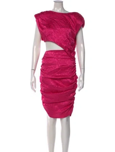 Pre-owned Ronny Kobo Floral Print Mini Dress In Pink