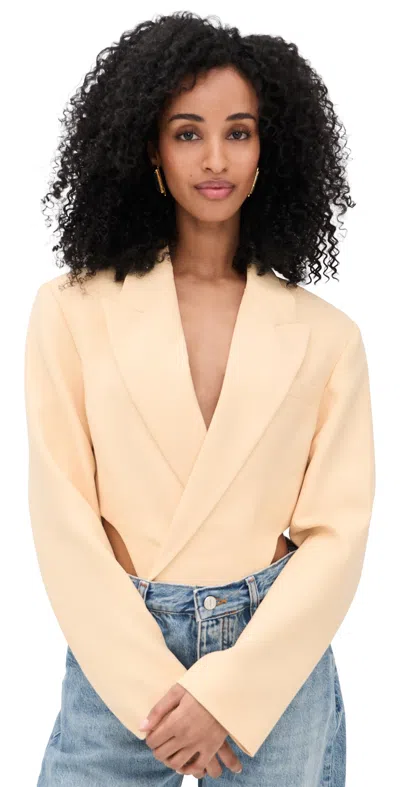 Ronny Kobo Florina Bodysuit Banana In Yellow