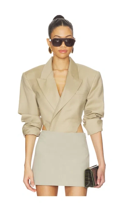 Ronny Kobo Florina Bodysuit In Brown