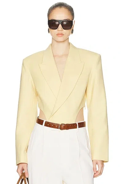 Ronny Kobo Florina Bodysuit In Yellow