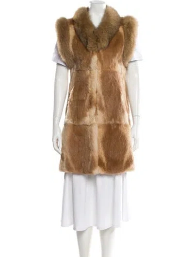 Pre-owned Ronny Kobo Fur Fur Jacket In Brown
