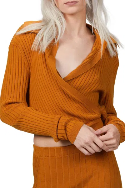 Ronny Kobo Fusako Knit Top In Golden In Brown