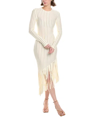 Ronny Kobo Galya Knit Midi Dress In White