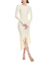 Ronny Kobo Gayla Knit Dress In Ivory In Red