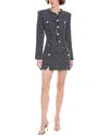 Ronny Kobo Gisele Tweed Mini Dress In Black