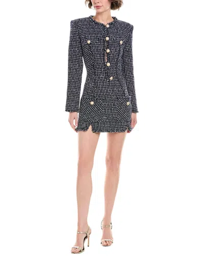 Ronny Kobo Gisele Wool-blend Dress In Black