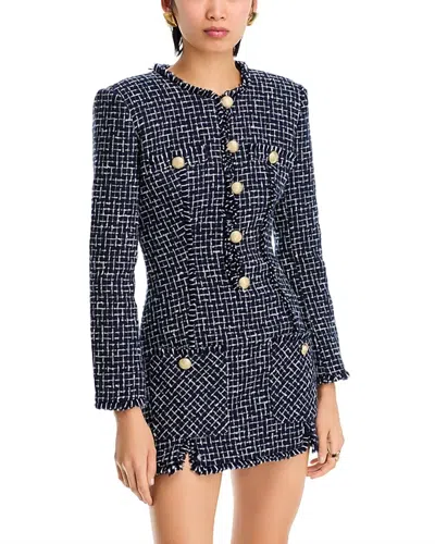 RONNY KOBO GISELLE DRESS IN NAVY WHITE