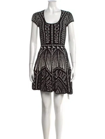 Pre-owned Ronny Kobo Graphic Print Mini Dress In Multi