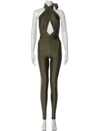 Pre-owned Ronny Kobo Halterneck Jumpsuit W/ Tags In Green