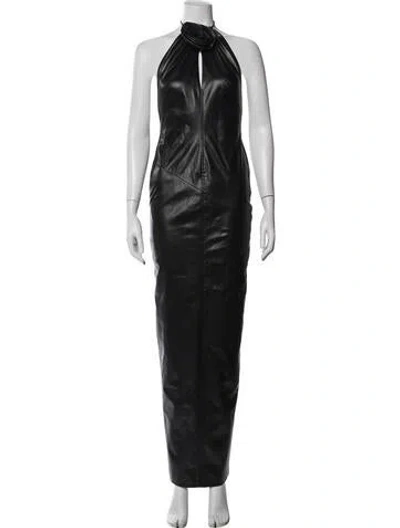 Pre-owned Ronny Kobo Halterneck Long Dress In Blue