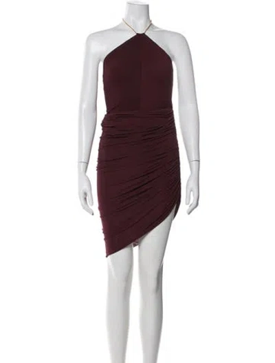 Pre-owned Ronny Kobo Halterneck Mini Dress W/ Tags In Burgundy