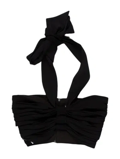 Pre-owned Ronny Kobo Halterneck Sleeveless Bodysuit W/ Tags In Black