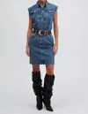 Ronny Kobo Hannah Denim Skirt In Lightwash Blue In Blue