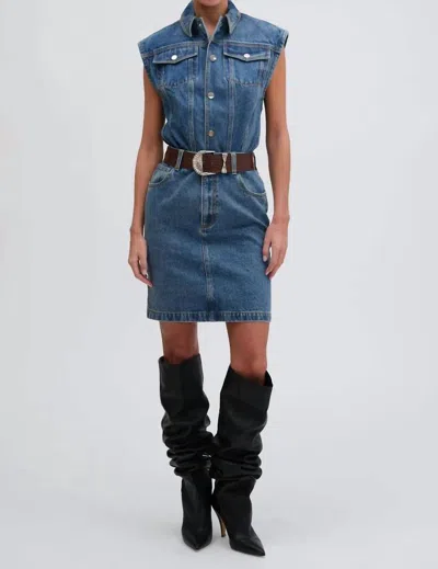 Ronny Kobo Hannah Denim Skirt In Lightwash Blue