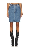 Ronny Kobo Hannah Denim Skirt In Lightwash Blue In Blue