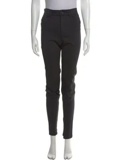 Pre-owned Ronny Kobo High Rise Split Legg Skinny Leg Pants In Black