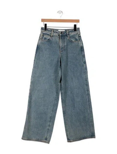 Pre-owned Ronny Kobo High-rise Wide Leg Jeans In Blue