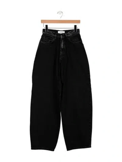 Pre-owned Ronny Kobo High-rise Wide Leg Jeans W/ Tags In Black