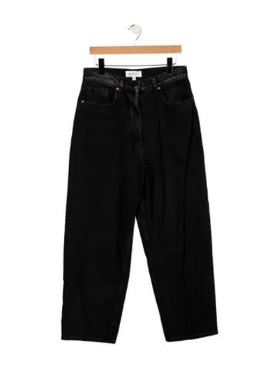 Pre-owned Ronny Kobo High-rise Wide Leg Jeans W/ Tags In Black