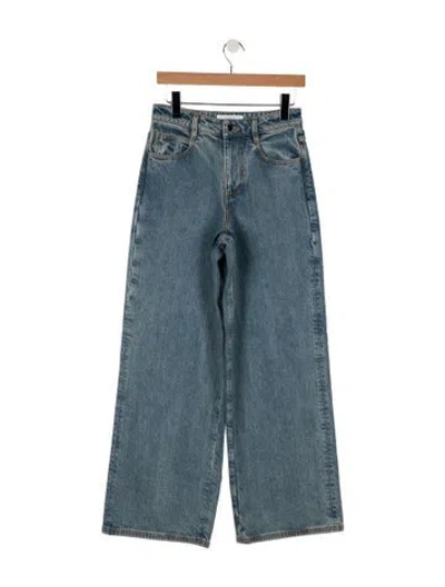 Pre-owned Ronny Kobo High-rise Wide Leg Jeans W/ Tags In Blue