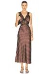 Ronny Kobo Holiday Dress In Brown Polka Dot