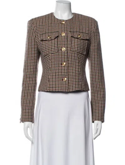 Pre-owned Ronny Kobo Houndstooth Print Jacket In Multicolor