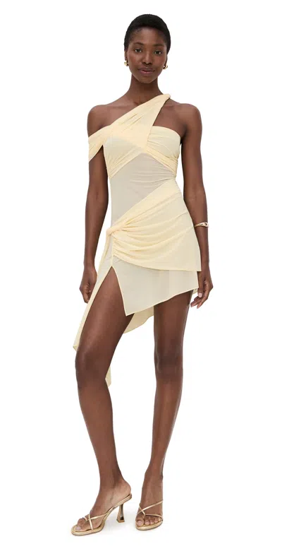 Ronny Kobo Izel Dress Butter Yellow In Neutral