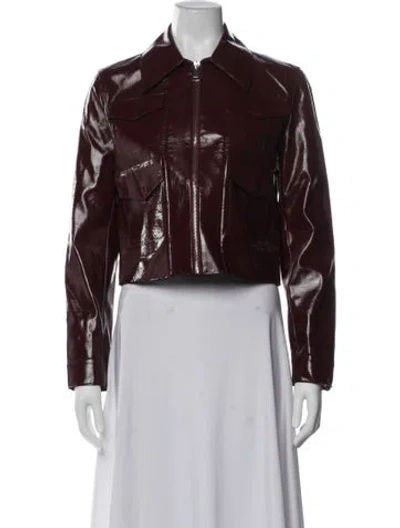 Pre-owned Ronny Kobo Jacket In Burgundy