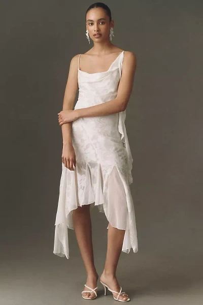 Ronny Kobo Jacquard Mdi Dress In White