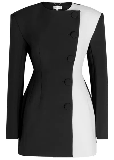 Ronny Kobo Jae Colour-block Crepe Mini Dress In Multi