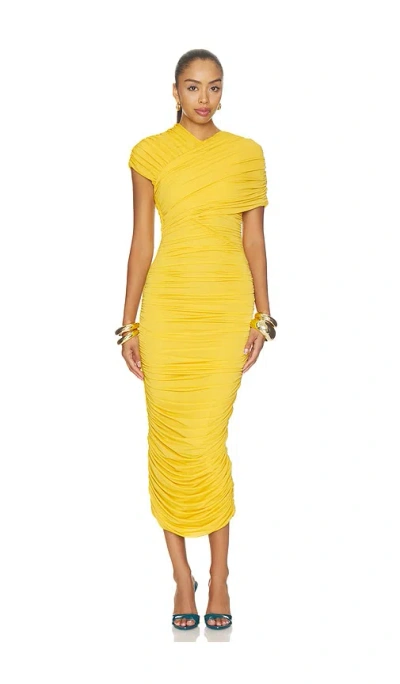 Ronny Kobo Janel Dress In Gold