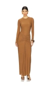 Ronny Kobo Jolie Dress In 烟草色