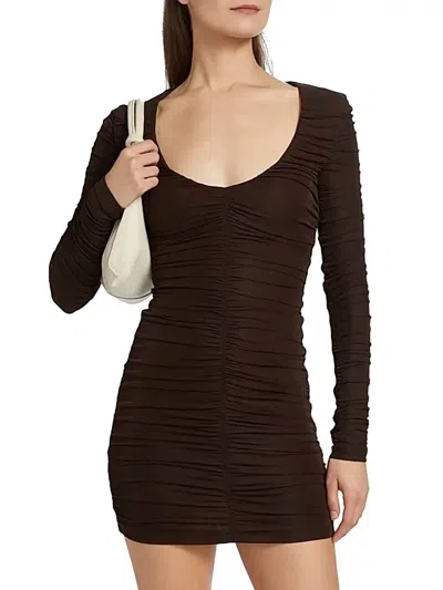 Ronny Kobo Julisa Dress In Chocolate Brown