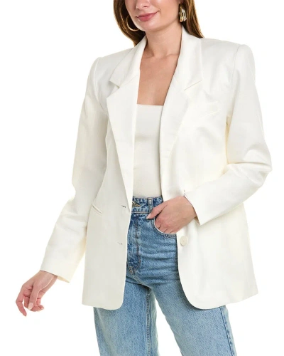 Ronny Kobo Klover Linen-blend Jacket In White