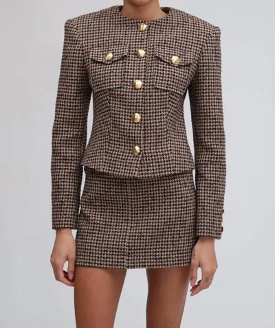 Ronny Kobo Kobo Jerry Jacket In Oxblood Multi In Brown