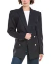 Ronny Kobo Kylar Wool-blend Jacket In Black