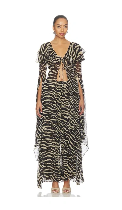 Ronny Kobo Kyle Maxi Top In Animal Print