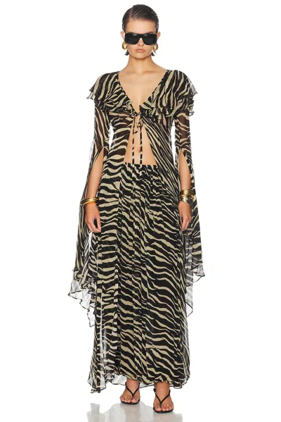 Ronny Kobo Kyle Maxi Top In Black