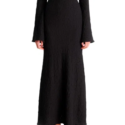 Ronny Kobo Madelyn Knitted Maxi Dress In Black
