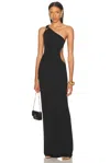 Ronny Kobo Leigh Stretch Jersey One-shoulder Cutout Maxi Dress