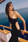 Ronny Kobo Leigh Stretch Jersey One-shoulder Cutout Maxi Dress